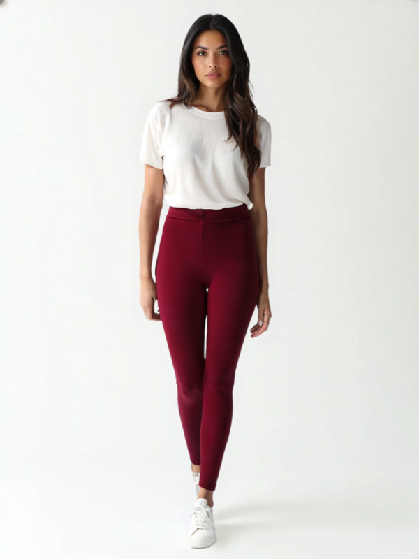 Maroon Colour Ankle length legging 4-way stretch fabric