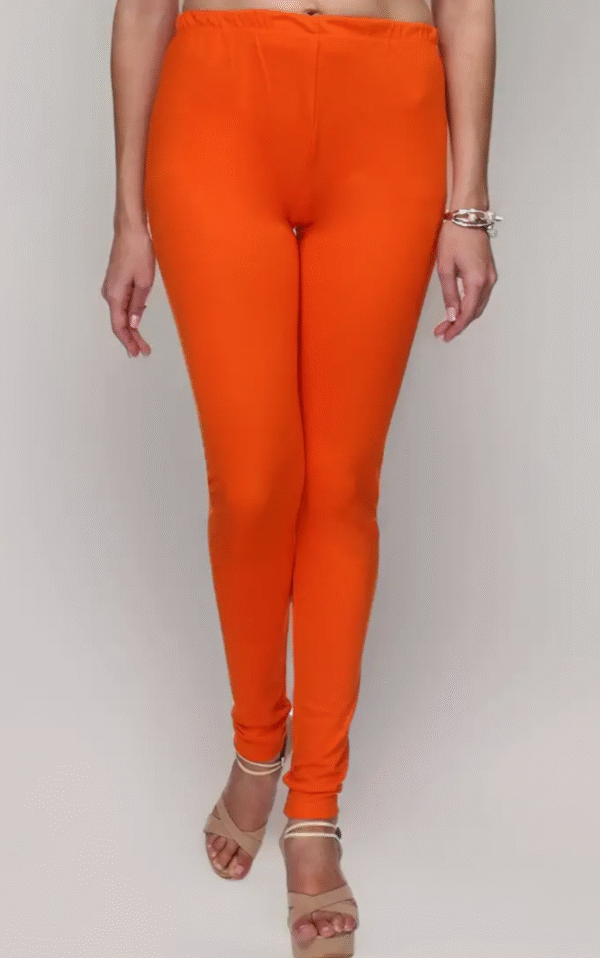 Orange colour Chudidar Leggings – Premium fabric comfort fit