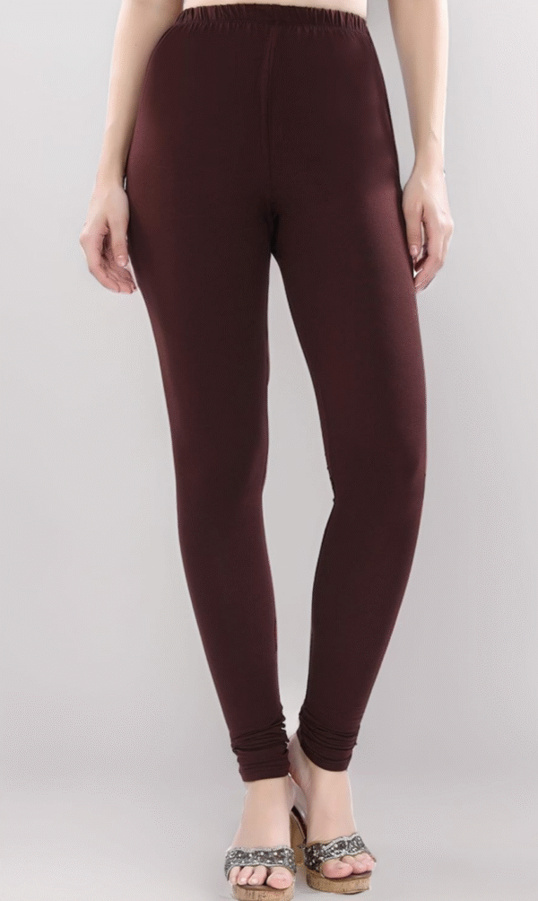 brown colour Chudidar Leggings – Premium fabric comfort fit