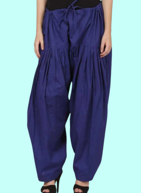 Ink Blue Colour Salwar Pants / Premium Cotton-Free Size