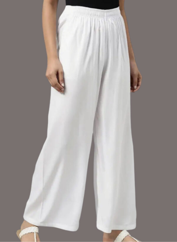 White Colour Palazzo Pants / premium cotton rayon