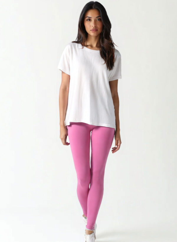 Baby Pink Colour / Ankle length legging 4-way stretch fabric