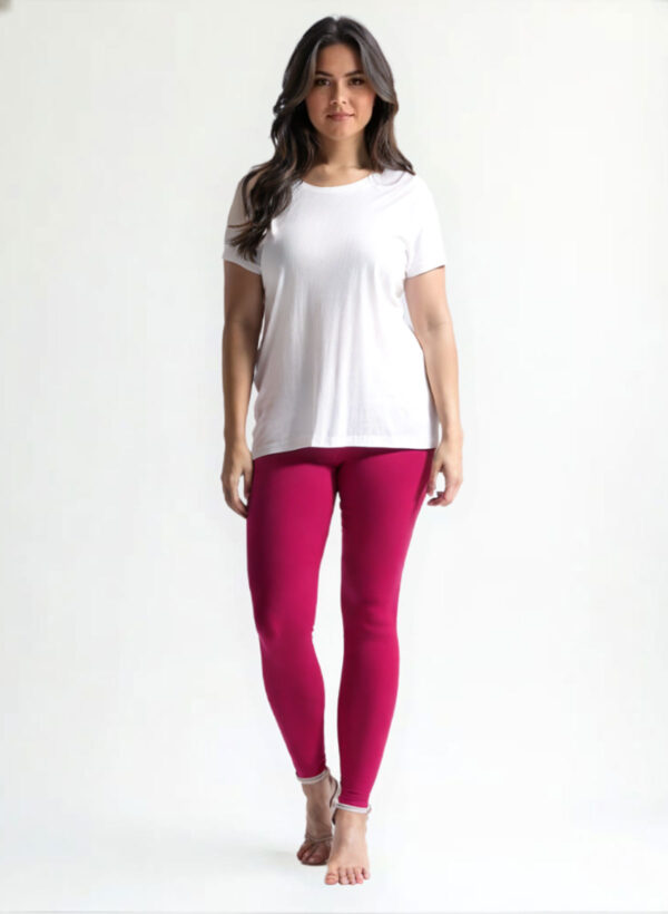 Drack Pink Colour Ankle length legging-4-way stretch fabric