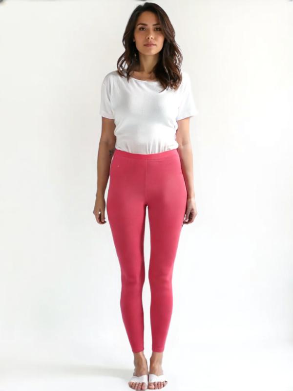 Peach color Ankle length legging-4-way stretch fabric