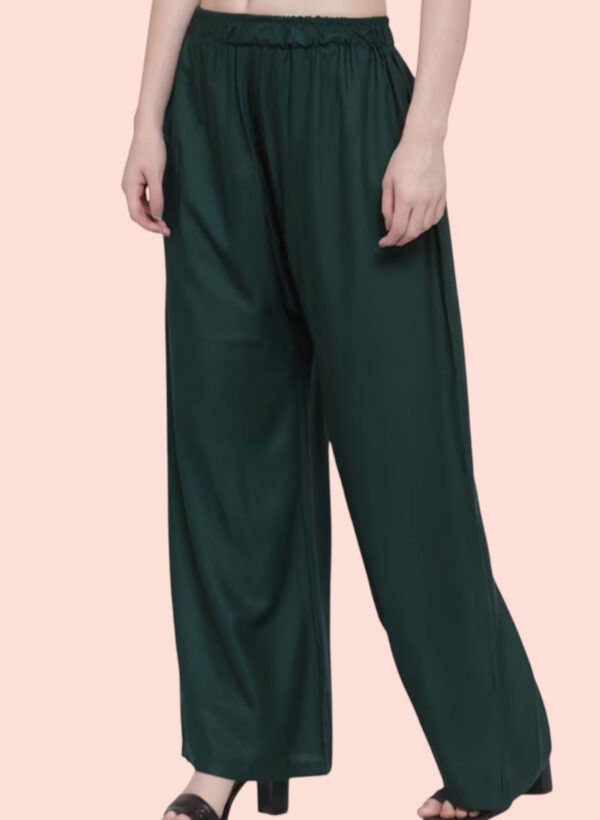 Dark Green Colour Palazzo Pants / premium cotton rayon