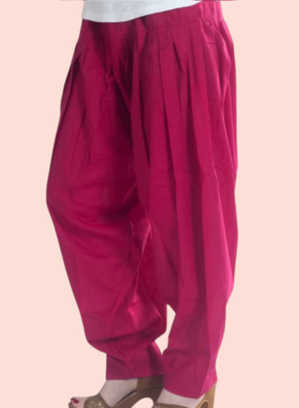 Darck Pink Colour Salwar Pants / Premium Cotton-Free Size