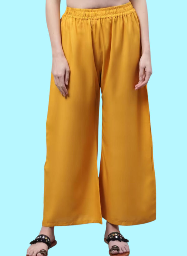 Mustered yellow Colour Palazzo Pants / premium cotton rayon