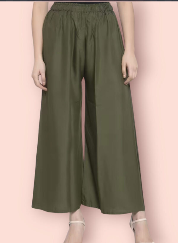 Olive Green Colour Palazzo Pants / premium cotton rayon