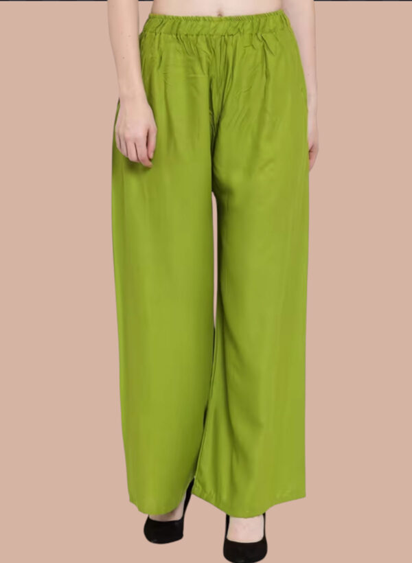 Parrot Green Colour Palazzo Pants / premium cotton rayon