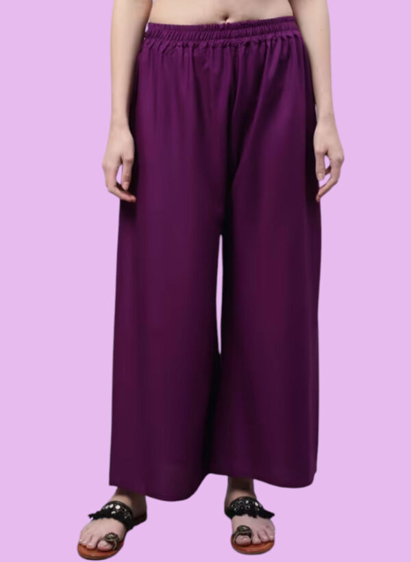 Wine Colour Latest Palazzo Pants / premium cotton rayon