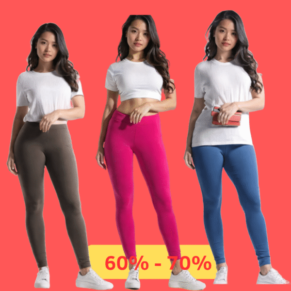 3 COMBO LEGGINGS-ANKLE LENGTH-Best Quality