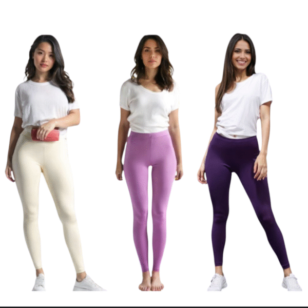 3 COMBO LEGGINGS-ANKLE LENGTH-Best Quality-4way lycra