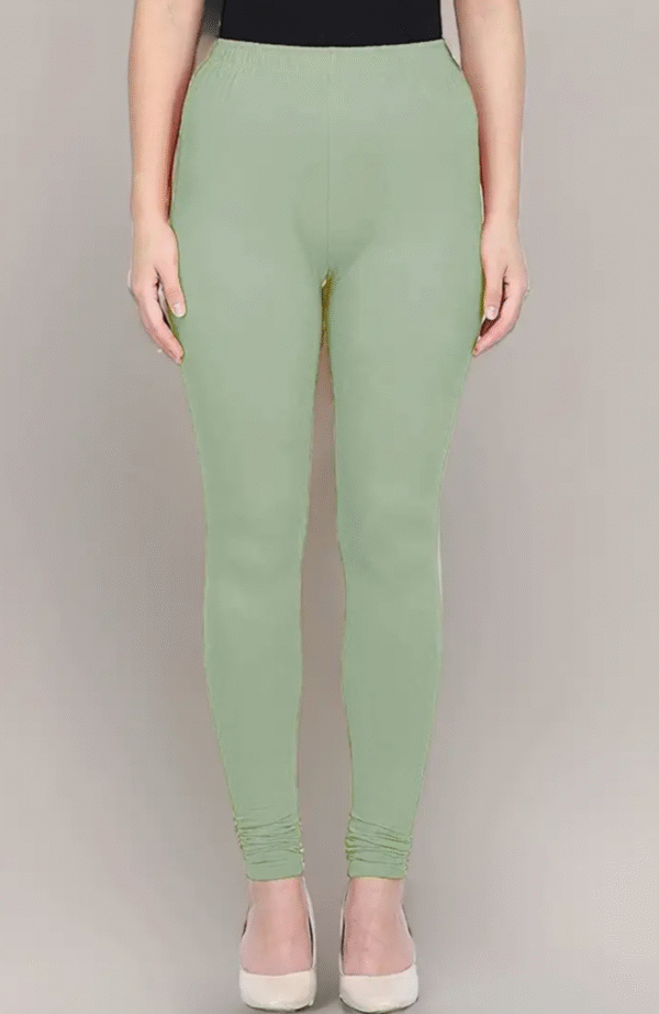 Light Pista Colour Chudidar Leggings – Premium Cotton Fabric